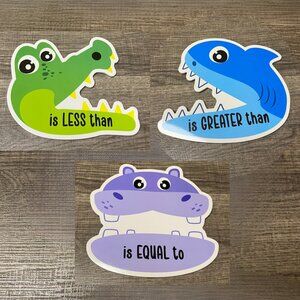 Novelty animal-themed magnetic math signs